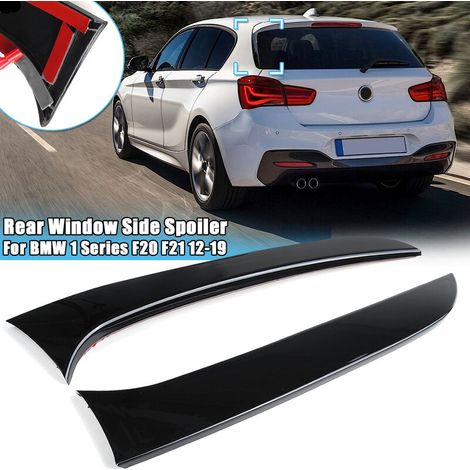 A Pair Vertical Rear Side Window Canard Spoiler Air Splitter For BMW 1 Series F20