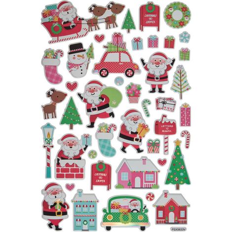 Sticker de Noël en relief hotte 14 x 21 cm - Atmosphera créateur d'intérieur (1/3)