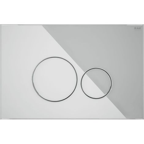 RAK Ecofix Round Dual Flush Plates - White Glass (1/3)