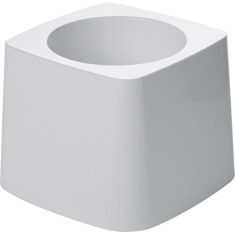 Porte-brosse WC, design compact blanc, pour ranger les brosses WC, adapté à un usage professionnel/de salle de bain/de nettoyage (1/4)