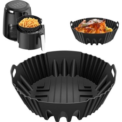 Stampo universale in silicone per friggitrice ad aria – 5,2 L, resistente al calore fino a 230 °C, antiaderente e lavabile in lavastoviglie.