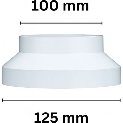 réducteur 100 125 mm PVC adaptateur de ventilation adaptateur de conduit système de (1/5)