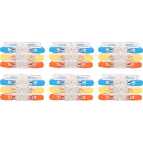 Vente par lots de 10 : connecteur H63W3 3 entrées/3 sorties pour câbles de 0,5 à 6 mm², répartiteur rapide, 41 A 450 V (1/5)