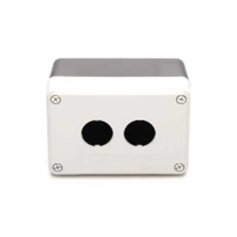 Caja de control para 2 botones/lámparas - vacía, negra y gris T0-PY2BOS