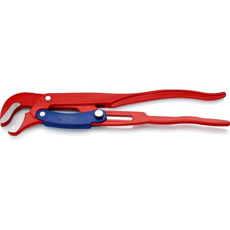 KNIPEX 83 60 015 Giratubi con ganasce ad "S" con regolazione rapida rossa, verniciata a polvere 420 mm