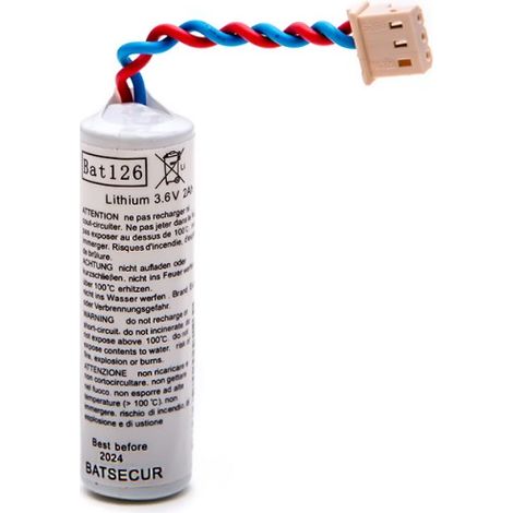 BTS batteria litio 3,6V 2,4Ah compatibile antifurto allarme Tecnoalarm - BTA126