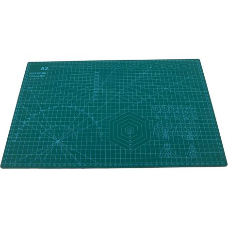 Tapis de découpe auto-cicatrisant pour A4 double face vert antidérapant pour surface pour tissu, cuir, papier 29 x 21 cm (A-3 vert)