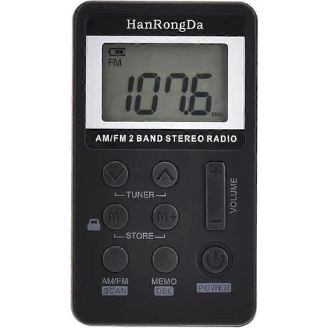 Tragbarer Mini-Digitalradioempfänger mit LCD-Bildschirm und 58 Senderspeicherplätzen