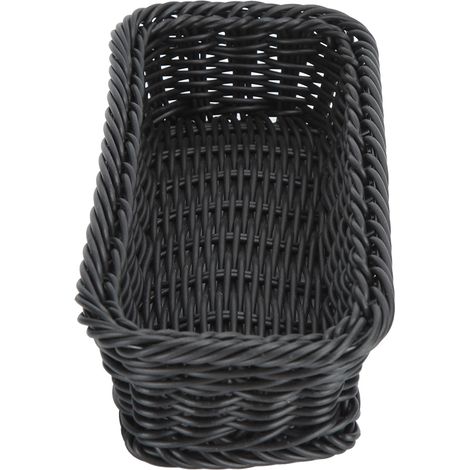 Innovativer Aufbewahrungskorb für Tischbesteck – Halter für Essstäbchen, Gabeln und Löffel – Schwarz, Größe S (240 x 110 x 50 mm) (1/5)