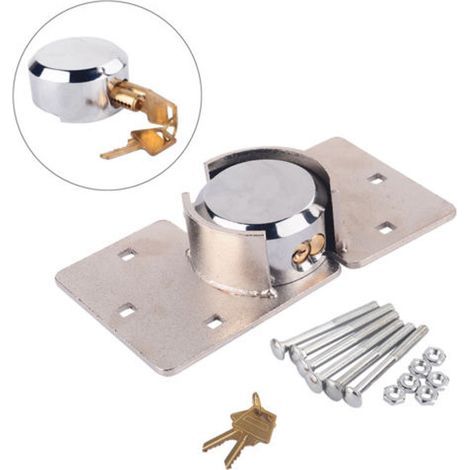 Robuste 1/2 X Van Garage Hangar Porte Sécurité Cadenas Moraillon Ensemble Serrure 73mm En Acier (1/5)