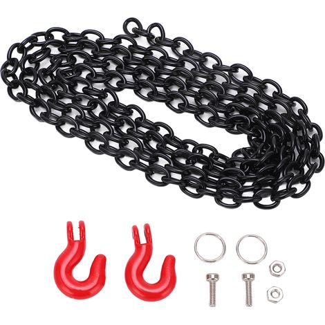 Crochet de remorquage métallique pour voiture RC, décoration chaîne pour véhicule tout-terrain radiocommandé, accessoire pour SCX10. (1/5)