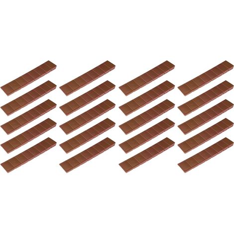 20pcs Cale auto cassante 100mm coin de calage réglage universel bricolage meuble, marron (1/4)
