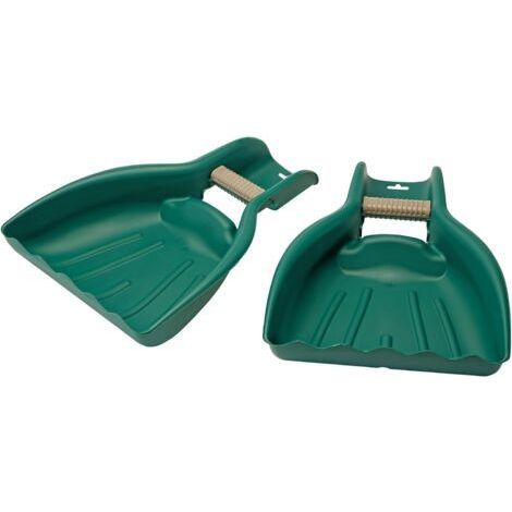 FENOPLASTICA Outdoor Garden Rakes - for sweeping yards and collecting fallen leaves - 1 pair, green (1/4)