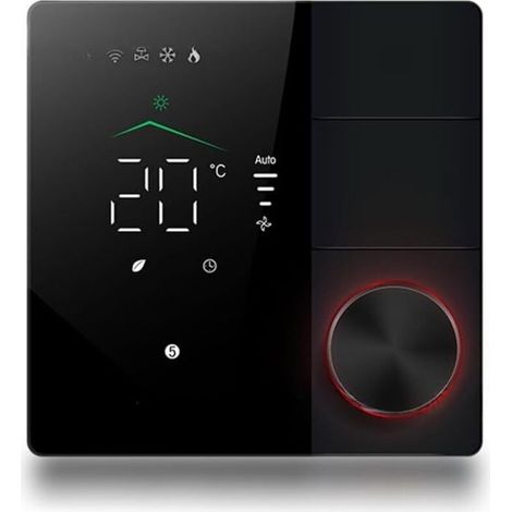 Les Thermostats Intelligents Tuya pour Climatiseur avec Télécommande WiFi Smart Knob Thermostat LED Temperature Control Switch B (1/4)
