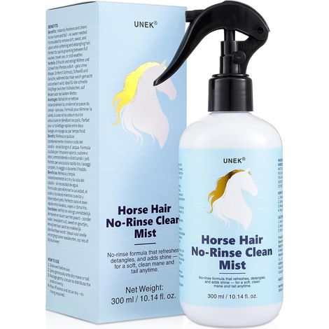 Spray Nettoyant Sans Rinçage Crinière Queue de Cheval Démêlant 300ml (1/5)