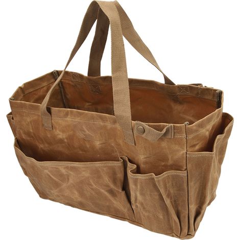 Sac de Rangement Imperméable en Toile Grande Capacité pour Camping, Prise en Main Confortable, Khaki (1/5)