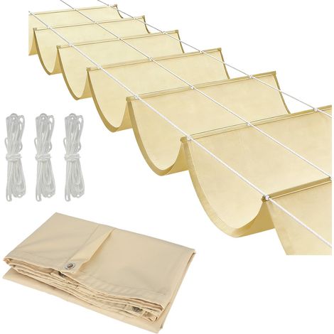 Voile d'ombrage Rétractable 1x3m Toile Ombrage Imperméable Résistant aux UV avec œillets et Corde,Tissu Oxford 420D Bâche Pare-Soleil pour Patio Être Applicable Jardins,Balcon et Pergola (1/5)