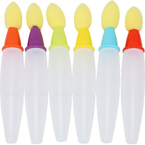 Ensemble de pinceaux pour peinture à la craie sur trottoir : pinceaux innovants avec têtes en éponge pour tableau noir de voirie (1/5)