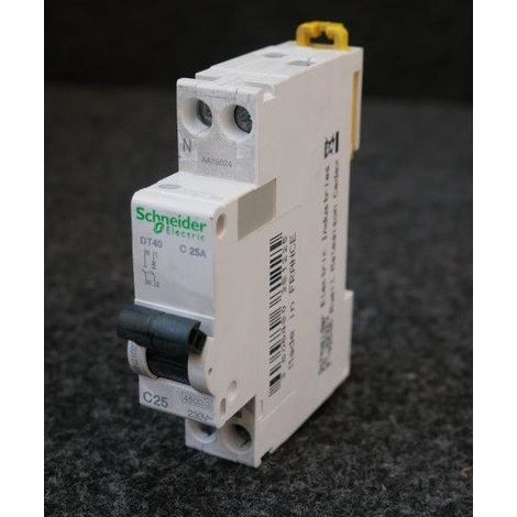 PRODIS DT40 - DISJONCTEUR - 1P+N - 25A - COURBE C SCHNEIDER ELECTRIC SCHA9N21027 (1/4)