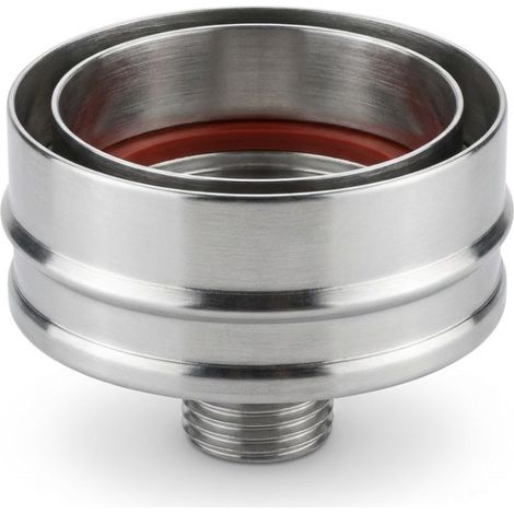 MAKA Tappo Scarico Condensa Canna Fumaria Doppia Parete Aria Inox Inox Ø 200 mm (esterno 250) (1/5)
