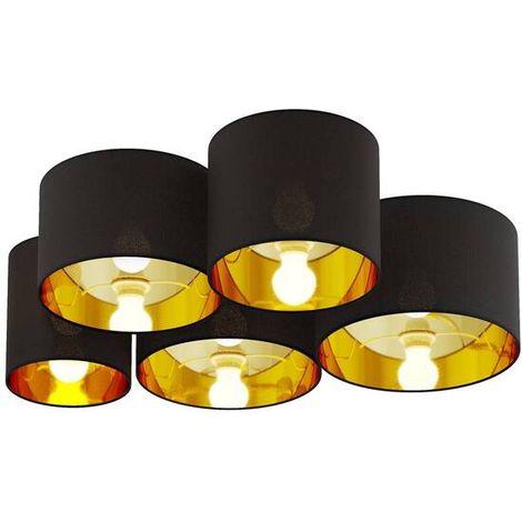 [GEBRAUCHT] B-Ware Lindby Laurenz Deckenlampe Deckenlampe Lampe Leuchte 5-flmg E27 schwarz gold (1/2)