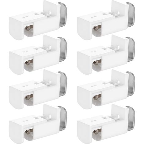 CCYKXA 8 Pcs Supports de Serrage pour Store Plissé sans Percage, Supports de Fixation Support Rideau Réglable Métalliques pour plissés à Tension, Stores Plissés Tendus sur Cadre de Fenêtre (1/5)