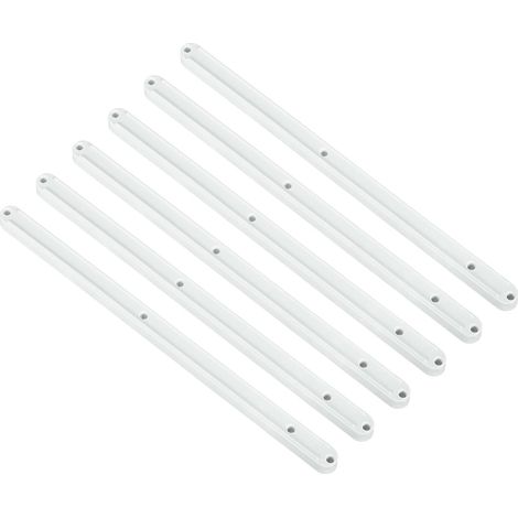 Glissières de Tiroir, 6 Pièces 300mm - Glissières de Tiroir en Plastique, Rails de Guidage Rainurés Montés sur le Côté pour Tiroirs de Meubles de Chevet Armoires Commodes (Blanc) (1/5)
