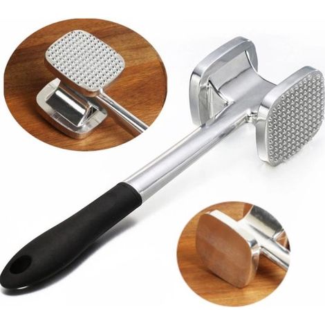 Attendrisseur à viande 28 x 7 cm, marteau à viande extra lourd avec poignée ergonomique, accessoire de cuisine et barbecue (1/5)
