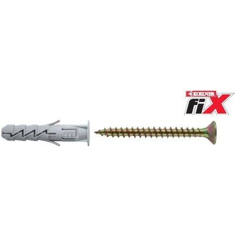 FIX Spreizdübel Ø 8 mit Schraube 5,0x50 mm Polypropylen, Packung à 200 Stück. (1/4)
