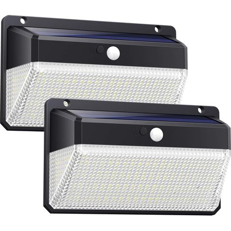 Applique murale solaire 158LED avec lumière à trois côtés