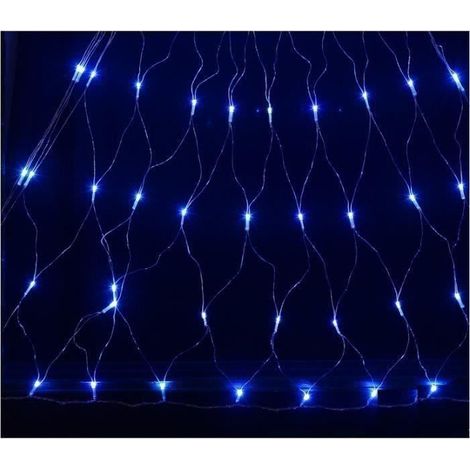 BLEU 23M 220V 200 LEDs Guirlande Lumineuse Filet Rideau de Lumière 8 Modes Décoration extérieur intérieur pour Mariage fête (1/2)