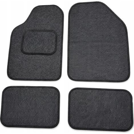 Tappetini auto universali in velluto, set da 4, neri (1/5)