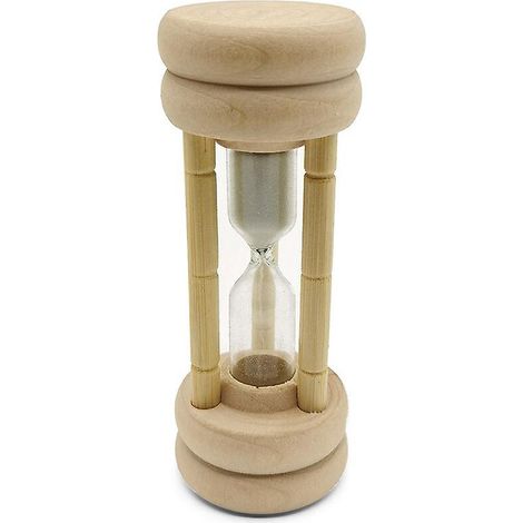 10x3.5cm 1pc Sablier En Bois De Bambou Cadeau D'anniversaire Ornement Sablier De Trois Minutes Cadre En Bois Sablier En Verre (1/5)