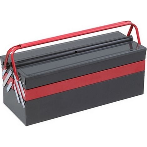 BOITE À OUTILS 5 COMPARTIMENTS 16L NOIRE ET ROUGE - SORI - DIM 430 x 200 x 200MM - 782231 - SORI - 782231 (1/2)