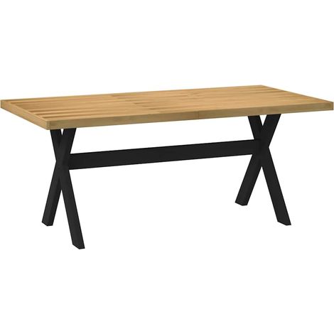 Esstisch NOAIN X-Form-Beine 180x90x75 cm Massivholz Kiefer