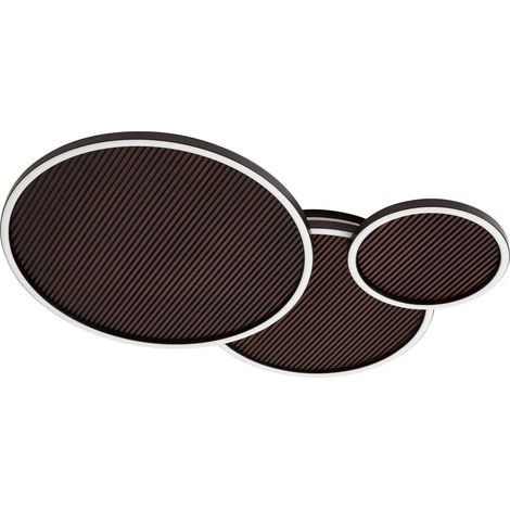 [GEBRAUCHT] B-Ware Lucande Deckenleuchte Lampe Led Orven Schwarz Holz Dimmbar Eisen Holz 80cm 3000 K