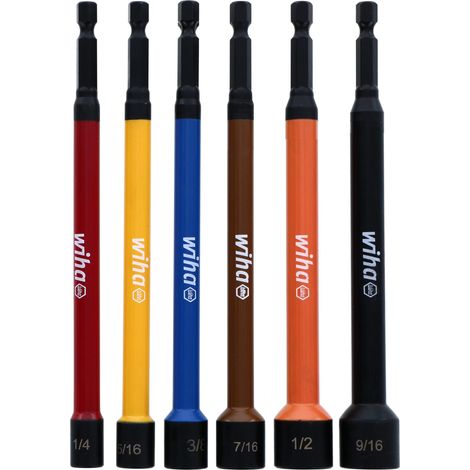 Wiha 70486 Set di 6 dadi magnetici con codice colore (1/5)