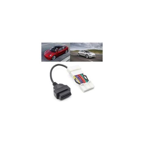 Adapterkabel für Tesla Model 3 Y OBD auf OBD2 16-poliges Diagnosegerät - Crezuo