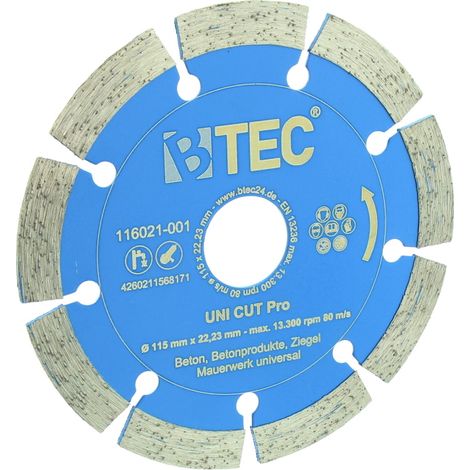 Diamanttrennscheibe BTEC UNI CUT Pro 115 mm