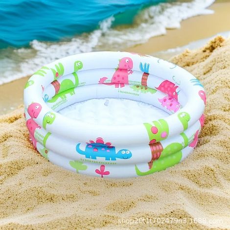 JSSEVN-Petite Piscine Gonflab, Piscine Gonflable Enfant, Piscine Enfant, Piscine Gonflable Bébé, Ø 90x22cm Piscine Gonflable Ronde, Pataugeoire Gonflable (1/5)
