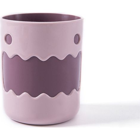 Gobelet pour bain de bouche avec motif de petit monstre - Réutilisable - En plastique - - Rose (1/5)