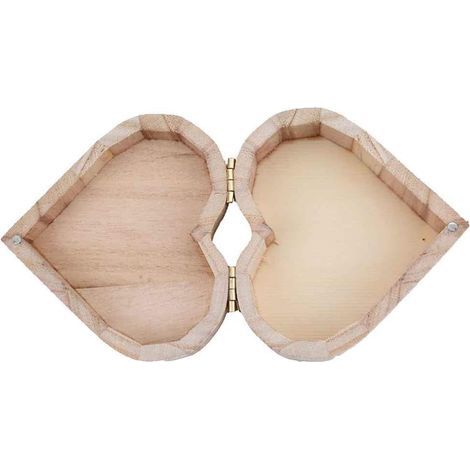 Coeur Forme Storager Boîte Bijoux Cadeau De Mariage Maquillage Cosmétique Boucles D'oreilles Anneau Bureau Rangement Make Up En Bois Organisateur Portable et Utile, (1/3)
