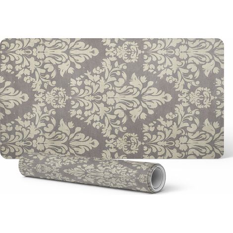 Alfombrilla de teclado moderna de vinilo con estampado cl谩sico de plantas, 90 x 45 cm.