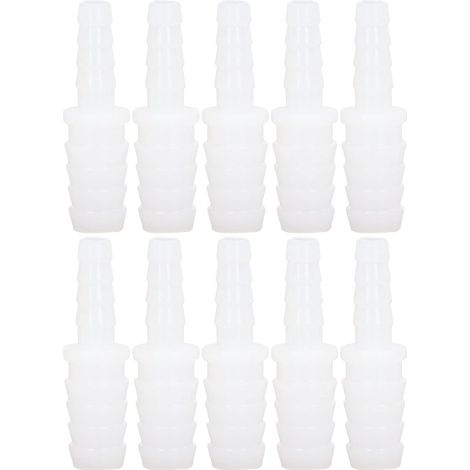 Joint de Tuyau en Plastique Barbelé Réducteur Union Adaptateur Tuyau Barbe Raccord Épisseur Joint de Réparation 10 Pièces PE (Tête de conversion 6-12 mm) (1/5)