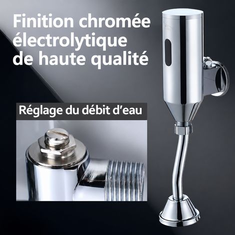 Chasse urinoir capteur version améliorée épaissie argent brillant galvanisé avec réglage 1 × 1 × 1 cm 500 g – Livraison gratuite