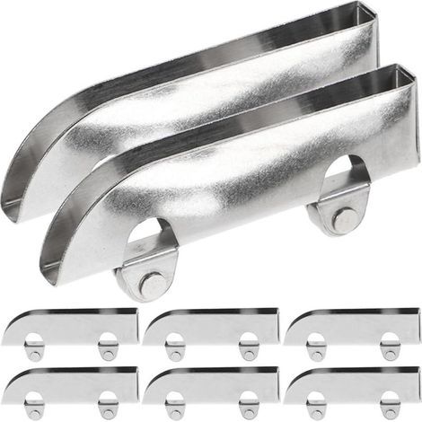 Lot de 8 Roulettes pour Porte Coulissante en Verre 5,0 Mm Acier Inoxydable, Quincaillerie pour Armoires, Poulies Solide pour Portes Intérieures, Usage Placard et Meubles, (1/5)