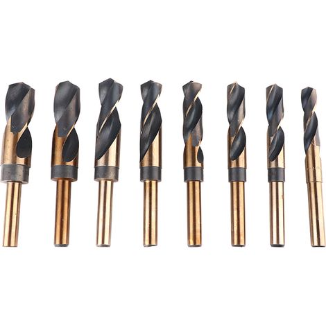1/2"-Schaft-HSS-Rundgriff-Spiralbohrer-Set mit Aluminiumbox, 14/16/18/19/21/22/24/25 mm (1/5)