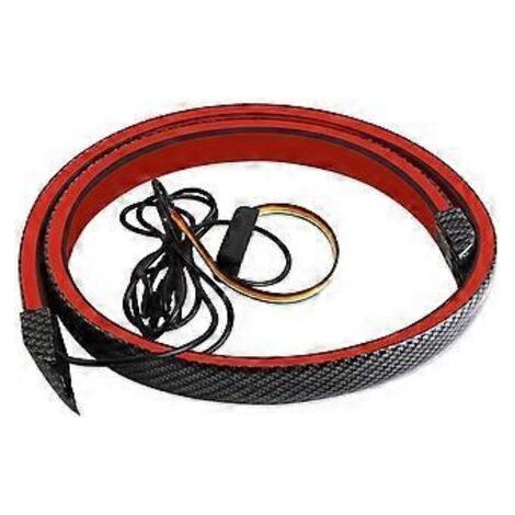 Barre lumineuse arrière universelle en fibre de carbone pour voiture, LED multifonctions, clignotants arrière modifiés haute définition