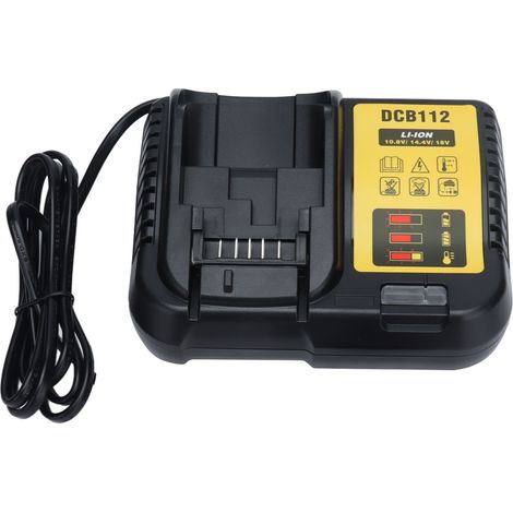 Chargeur de batterie au lithium haute efficacité à prise rapide pour batteries lithium-ion 12 V/20 V max. DCB112EU, 110-220 V (1/5)