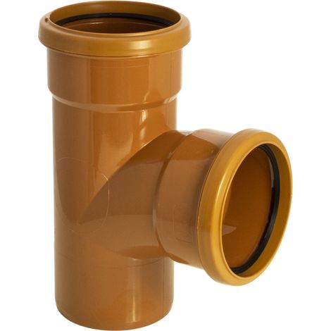 FloPlast 110mm 87.5° Double Socket PVC Junction for Drainage (1/2)